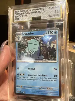 2024 POKEMON SVP EN-SV BLACK STAR PROMO #156 QUAGSIRE AGS 10 - Image 2