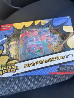 Pokemon TCG - Mega Evolution Ascended Heroes Feraligatr Mega EX Box New & Sealed - Image 1