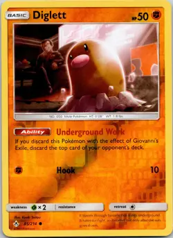 DIGLETT - 85/214 Unbroken Bonds - POKEMON Reverse Holo NM/M - Image 1