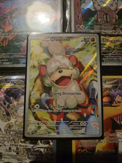 Pokemon TCG Hisuian Growlithe 181/167 Twilight Masquerade Illustration Rare MN - Image 1