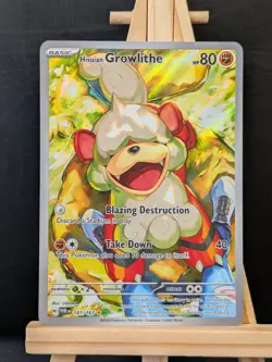 Pokemon TCG Hisuian Growlithe 181/167 Twilight Masquerade Illustration Rare Holo - Image 1