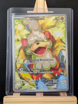Pokemon TCG Hisuian Growlithe 181/167 Twilight Masquerade Illustration Rare Holo - Image 3