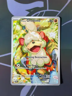 Hisuian Growlithe - 181/167 - Twilight Masquerade - Pokemon Illustration Rare NM - Image 2