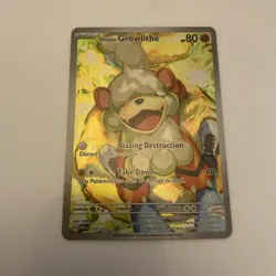 Hisuian Growlithe 181/167 Illustration Rare Twilight Masquerade Pokemon NM - Image 1