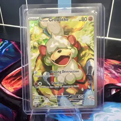 Hisuian Growlithe Pokemon TCG S&V Twilight Masquerade Illustration Rare 181/167 - Image 1
