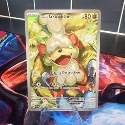 Hisuian Growlithe Pokemon TCG S&V Twilight Masquerade Illustration Rare 181/167 - Image 2