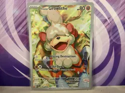 Pokemon Twilight Masquerade Hisuian Growlithe 181/167 Illustration Rare - Image 1