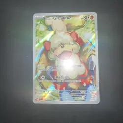 Hisuian Growlithe 181/167 illustration Rare Sv06: Twilight Masquerade Pokemon - Image 1