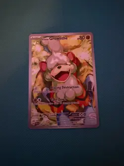 Hisuian Growlithe Pokemon TCG S&V Twilight Masquerade Illustration Rare 181/167 - Image 1