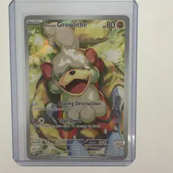Pokemon TCG Hisuian Growlithe 181/167 Illustration Rare Twilight Masquerade SV06 - Image 1