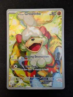Pokemon TCG Hisuian Growlithe 181/167 Illustration Rare Twilight Masquerade NM - Image 1