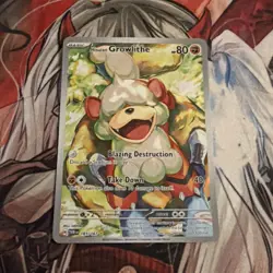 Pokemon TCG Hisuian Growlithe 181/167 Twilight Masquerade Illustration Rare Holo - Image 1