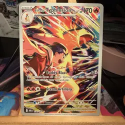 Ethan's Typhlosion 190/182 Destined Rivals Illustration Rare Pokemon TCG MINT - Image 1
