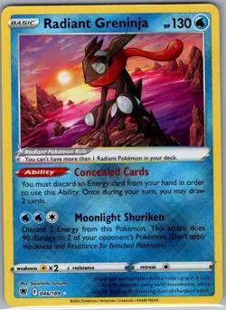 Radiant Greninja 046/189 SWSH10: Astral Radiance - Pokemon Card - NM - Image 1