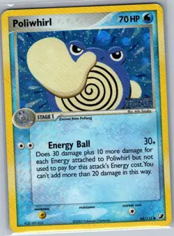 Poliwhirl 68/115 Reverse Holo Stamp Unseen Forces - Pokemon Card - NM - Image 1