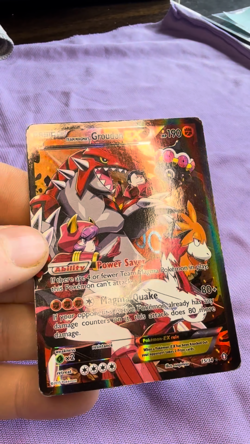 Team Magma’s Groudon EX 15/34 Double Crisis Full Art Pokemon Card MP/HP AUTH - Image 2