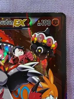 Team Magma’s Groudon EX 15/34 Double Crisis Full Art Pokemon Card MP/HP AUTH - Image 4