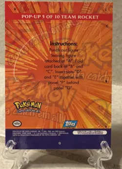 Team Rocket- Pop-Up 5 of 10-Pokemon TV Animation 3-Topps 2000-NM Blue Label - Image 3