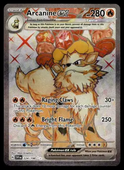 Arcanine ex 224/198 Ultra Rare Scarlet & Violet Pokemon Near Mint - Image 1