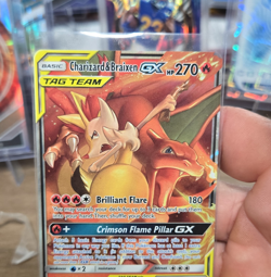 The Pokemon Company Charizard & Braixen GX 22/236 Ultra Rare Holo SM-Cosmic Ecl… - Image 1
