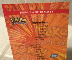 Mint 2000 Topps Pokemon TV Animation Edition Pop-Up Misty #4 Pop Rare Card - Image 4