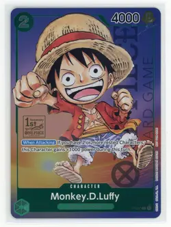 Monkey D Luffy P-037 1st Anniversary Tournament STAMP Promo Holo One Piece Card - Image 1