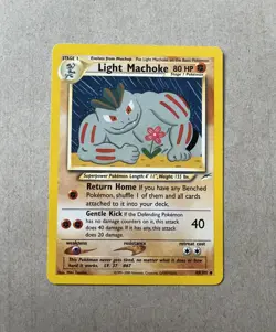 Pokemon TCG 2002 Neo Destiny Light Machoke 49/105 Non-Holo Uncommon Card LP -MP - Image 1