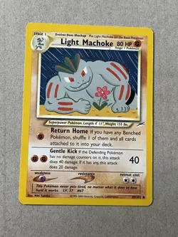 Pokemon TCG 2002 Neo Destiny Light Machoke 49/105 Non-Holo Uncommon Card LP -MP - Image 1