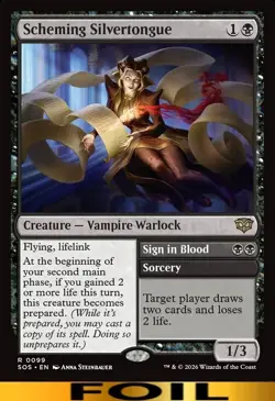 Scheming Silvertongue ** FOIL ** #99 - Secrets of Strixhaven - NM MTG - Image 1