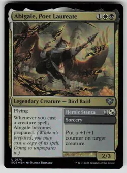 Abigale, Poet Laureate Foil Uncommon Secrets of Strixhaven 170 MTG NM 2026 - Image 1