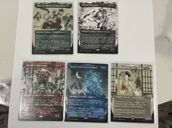Mtg Kamigawa Ink Secret Lair Opened Misprint Crimped 5 Cards Non Foil - Image 1