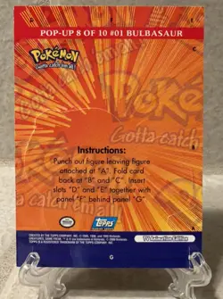Bulbasaur - 2000 Topps Pokemon TV Animation Edition - Pop-Up #8 - BLUE LABEL - Image 3