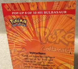 Bulbasaur - 2000 Topps Pokemon TV Animation Edition - Pop-Up #8 - BLUE LABEL - Image 4