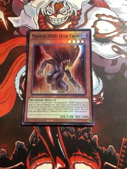 Yu-Gi-Oh Maze Of Muertos Masked HERO Dusk Crow Super Rare MZMU-EN014 NM!!! - Image 1