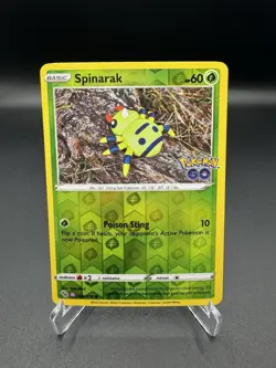 Pokemon TCG Spinarak Pokemon Go Peelable Ditto Reverse Holo Card 006/078 NM - Image 1