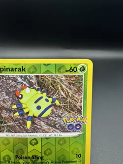 Pokemon TCG Spinarak Pokemon Go Peelable Ditto Reverse Holo Card 006/078 NM - Image 3
