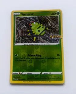 Pokemon TCG Spinarak Pokemon Go Peelable Ditto Reverse Holo Card 006/078 NM - Image 1