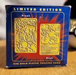 1999 BK Pokemon 23K Gold Plated Charizard with Authenticity Card Box Ball Case - Image 4