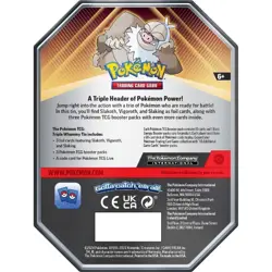 Pokemon Triple Whammy SLAKING Tin 3 Booster Packs 3 Foil Cards TCG New & Sealed - Image 2