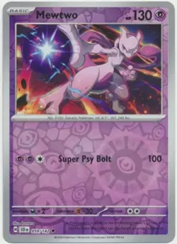 Mewtwo 059/142 Reverse Holo Stellar Crown SCR Pokemon Card NM - Image 1