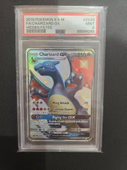 Charizard GX SV49/SV94 Hidden Fates Shiny Vault Holo Card PSA 9 - Image 1