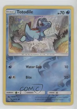 Totodile Reverse Foil Pokemon Sun & Moon Shining Legends #18 - Image 1