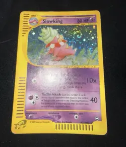 Pokemon Card-Slowking -H22/H32-Acquapolis-Holo-ENG- SWIRLS-LP - Image 1