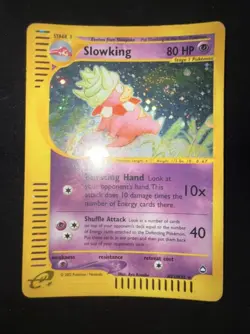 Pokemon Card-Slowking -H22/H32-Acquapolis-Holo-ENG- SWIRLS-LP - Image 2
