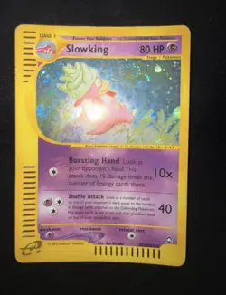 Pokemon Card-Slowking -H22/H32-Acquapolis-Holo-ENG- SWIRLS-LP - Image 4