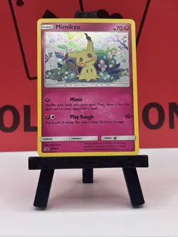 Mimikyu SM163 SWIRL Holo Black Star Promo Sun & Moon Pokemon TCG 2019 LP - Image 2