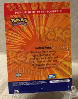 2000 Topps TV Animation Pokemon Series 3 Squirtle Pop-Up #10 - Image 4