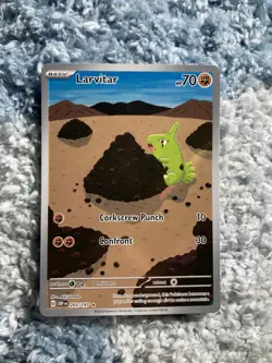 Larvitar Full Art Holo Pokemon TCG Obsidian Flames 203/197 SV03 - Image 1