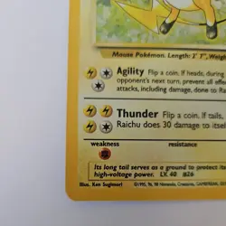 Pokemon TCG: Raichu 16/130 Base Set 2 WoTC Holo Rare LP - Image 3