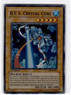 Yu-Gi-Oh 1st edition B.E.S. Crystal Core Super Rare #CRV-EN021 - Image 1